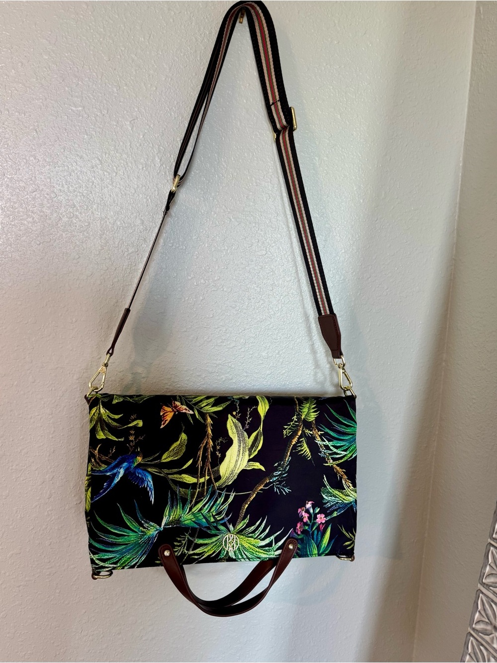 Jean-Pierre Klifa Tropical Bird Multi Way Crossbody Bag - Black Tropical